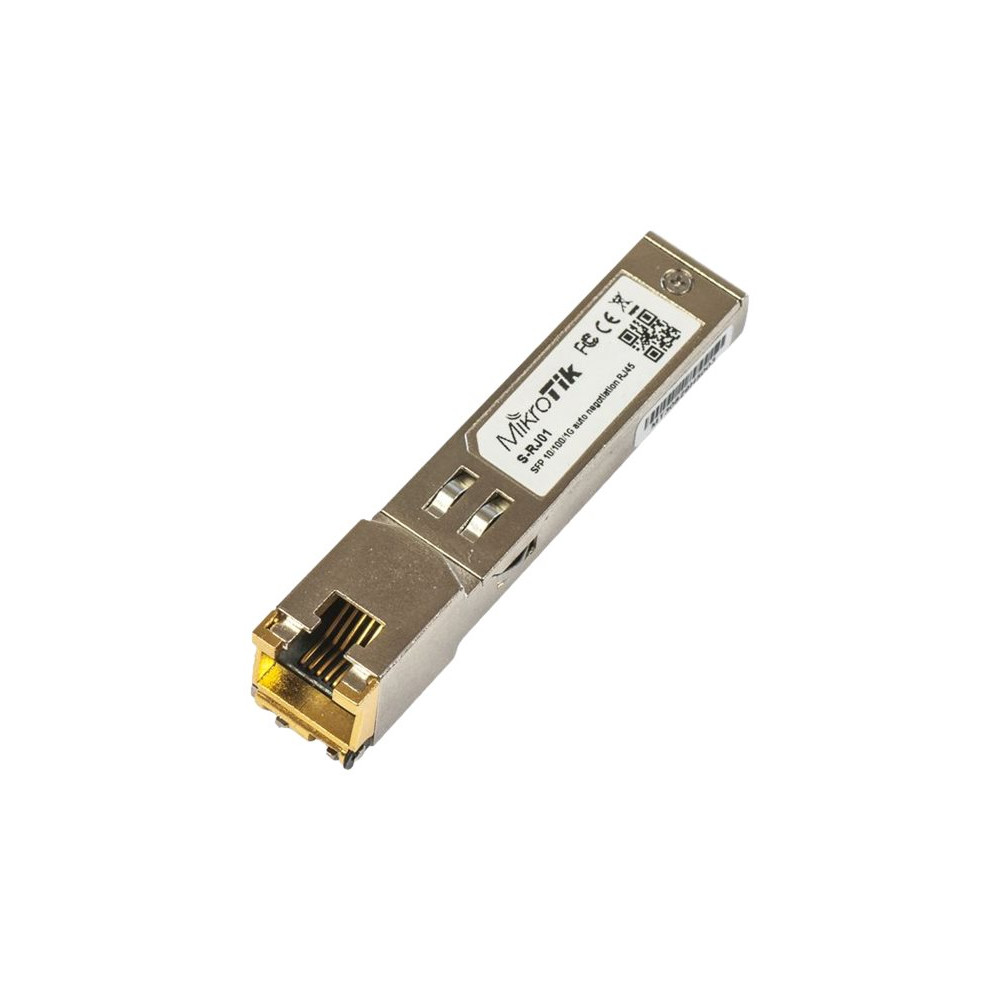 Produktbild för MikroTik S-RJ01 - SFP-sändar/mottagarmodul (mini-GBIC) - 1GbE, 100Mb LAN, 10Mb LAN