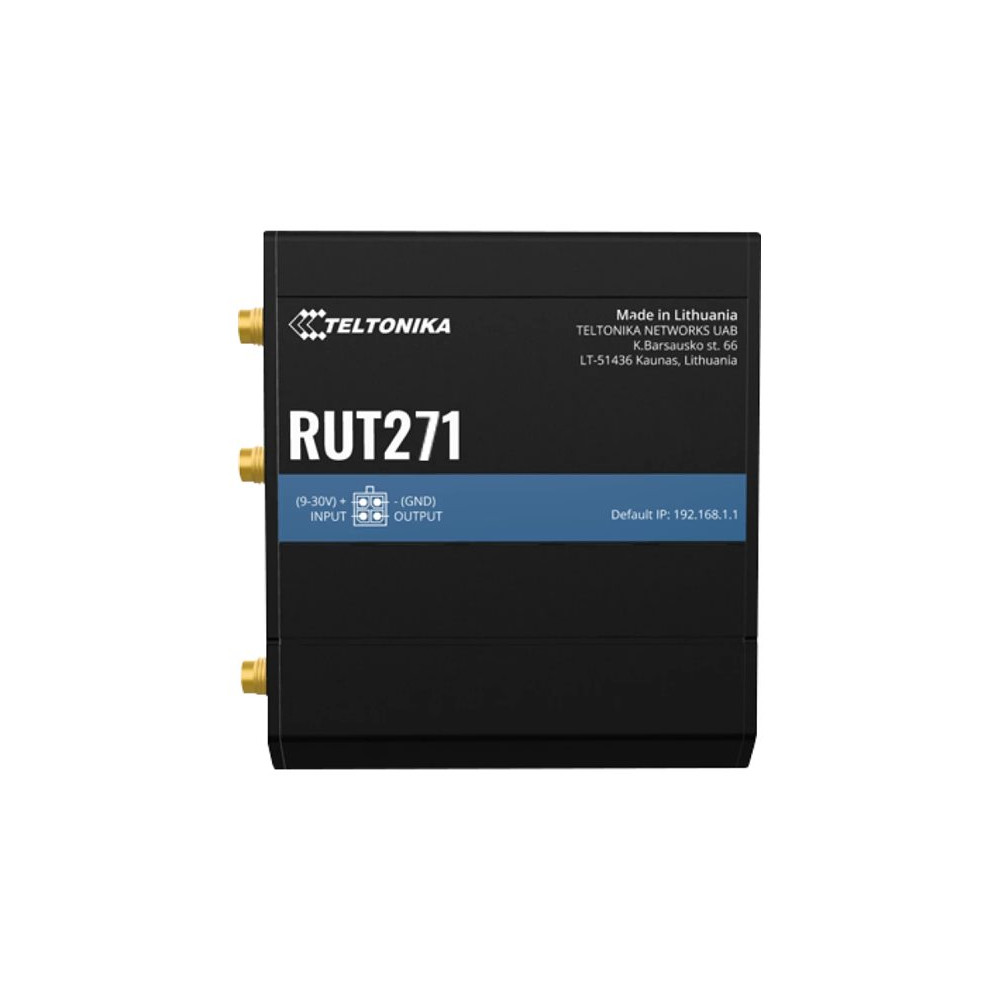 Produktbild för Teltonika RUT271 - trådlös router - WWAN - Wi-Fi - 4G, 5G - DIN-skenmonterbar, väggmonterbar, bordsmonterbar