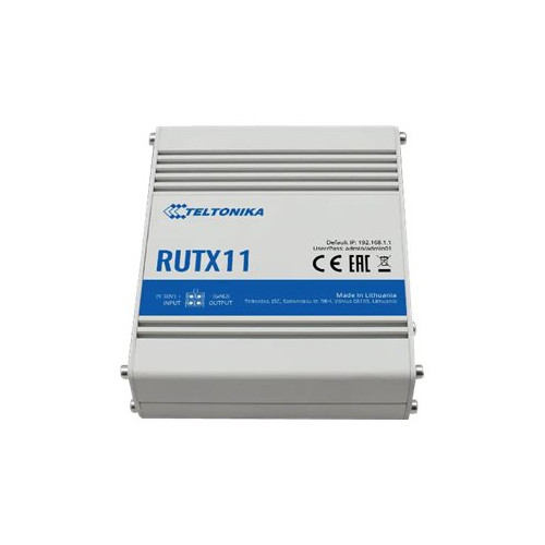 Teltonika Teltonika RUTX11 - trådlös router - WWAN - Bluetooth, Wi-Fi 5 - DIN-skenmonterbar