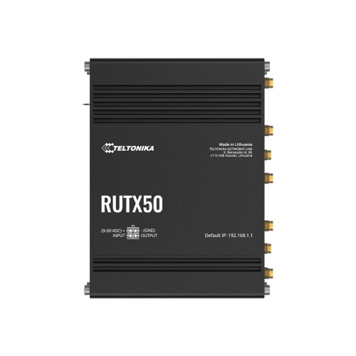 Teltonika Teltonika RUTX50 - trådlös router - WWAN - Wi-Fi 5 - 3G, 4G, 5G - DIN-skenmonterbar, bordsmonterbar