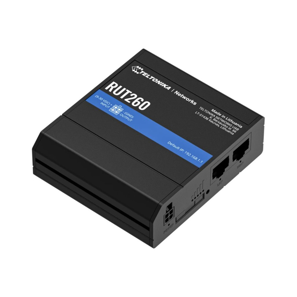 Produktbild för Teltonika RUT260 - trådlös router - WWAN - Wi-Fi - 3G, 4G - DIN-skenmonterbar