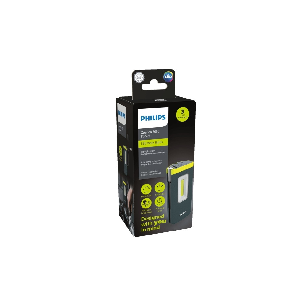Produktbild för Sladdlös verkstadslampa POCKET, Xperion, COB LED-ljuskälla,...