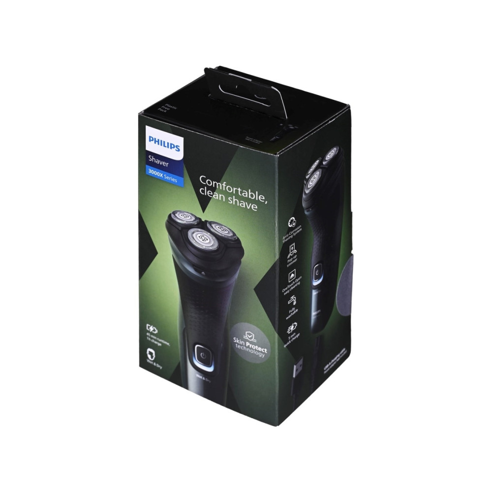 Produktbild för Philips 3000X Series X3052 - rakapparat - mörk skogsgrön