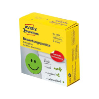 Produktbild för Avery 3858, Grön, Circel, Permanent, papper, 1,9 cm, 250 sty...