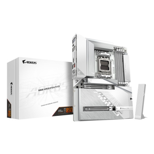 Gigabyte Technology AORUS B850 STEALTH ICE - moderkort - ATX - LGA1851-uttag - AMD B850