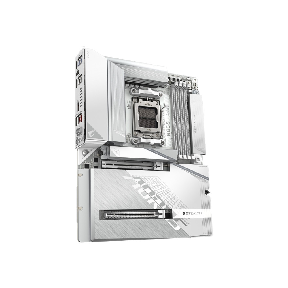 Produktbild för AORUS B850 STEALTH ICE - moderkort - ATX - LGA1851-uttag - AMD B850