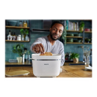 Produktbild för Philips 5000 Series HD2640 Eco Conscious Edition - brödrost - matt silkesvit