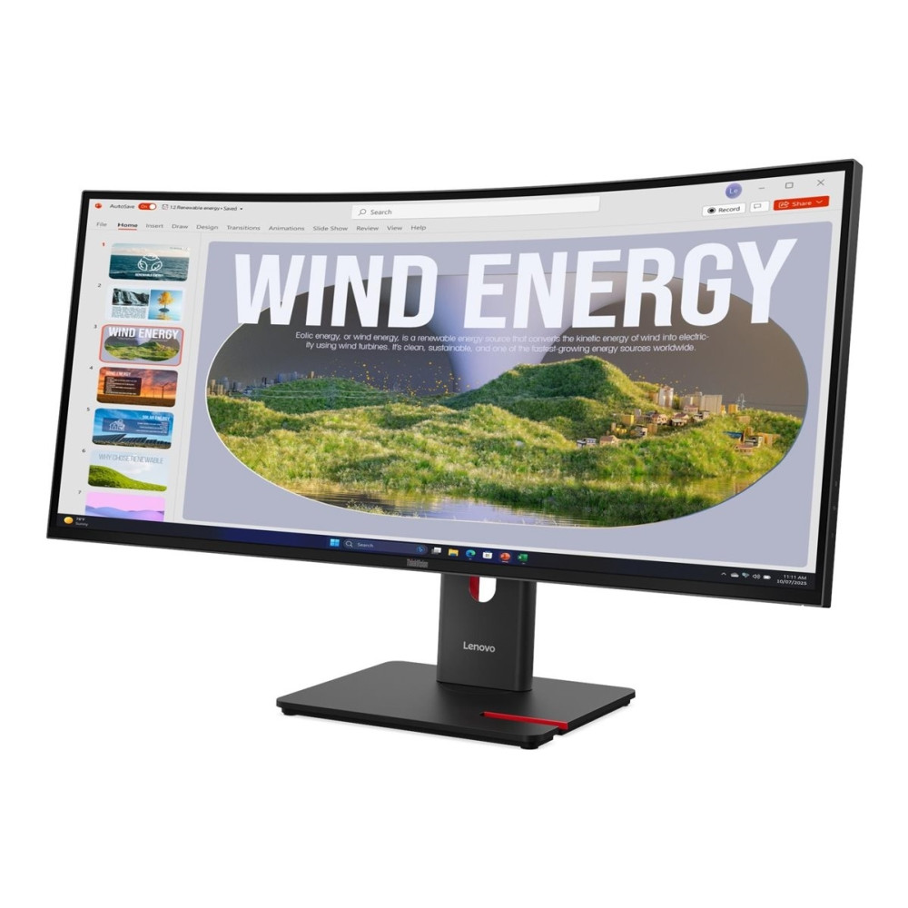 Produktbild för Lenovo ThinkVision T34WD-40 - LED-skärm - böjd - 34" - HDR