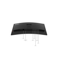 Produktbild för Lenovo ThinkVision T34WD-40 - LED-skärm - böjd - 34" - HDR