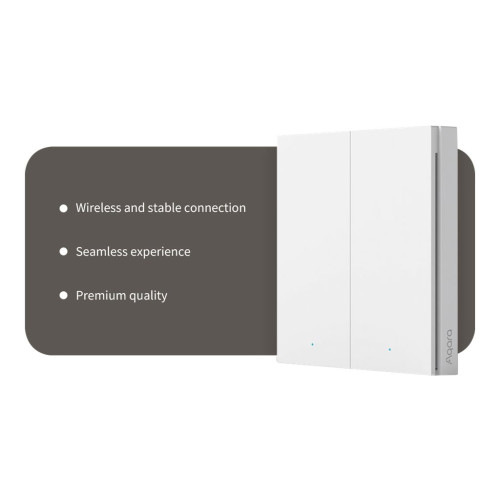 Lumi United Technology Aqara H1 - smart omkopplare - neutralt saknas - 802.15.4, ZigBee 3.0 - vit