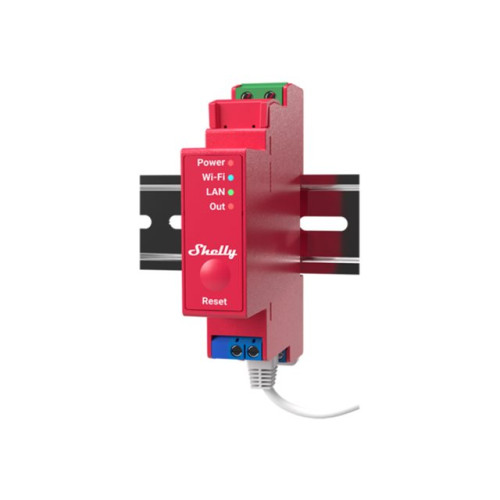 Allterco Robotics Shelly Pro Series 1PM - reläkontroll - 802.11b/g/n, Bluetooth 4.2 - röd