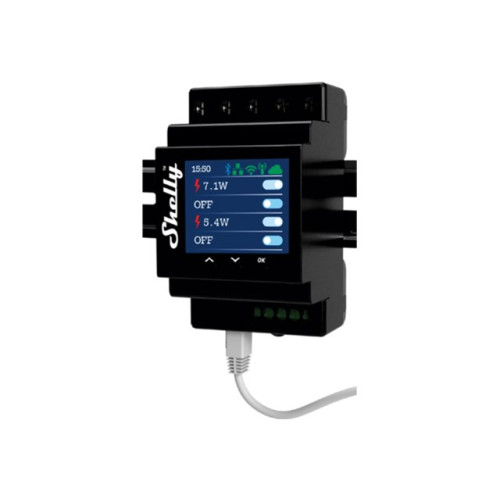 Allterco Robotics Shelly Pro Series 4 PM - reläomkopplare - 802.11b/g/n, Bluetooth 4.2 - svart