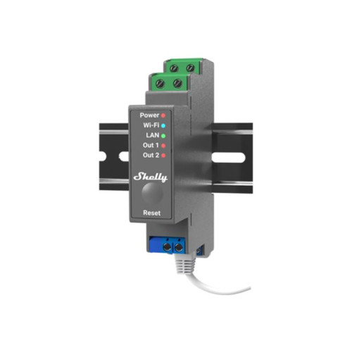 Allterco Robotics Shelly Pro Series 2 - reläkontroll - 802.11b/g/n, Bluetooth 4.2 - grå