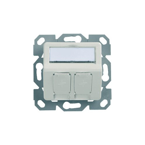 Telegärtner Karl Telegärtner - faceplate - 2 banker - alpine white