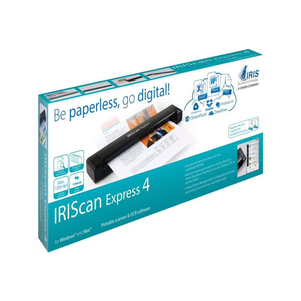 Produktbild för I.R.I.S. IRISCan Express 4 - arkmatad skanner - bärbar - USB