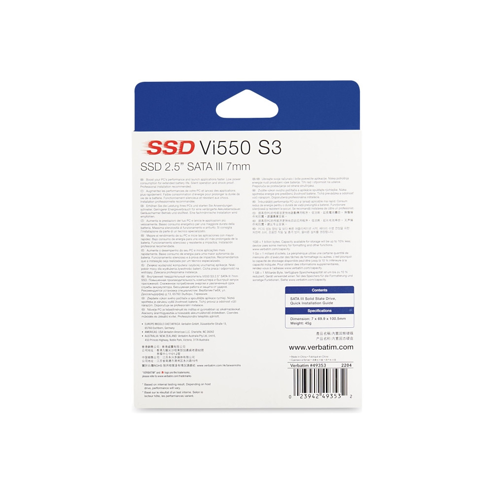 Produktbild för Verbatim Vi500 S3 - SSD - 1 TB - SATA 6Gb/s