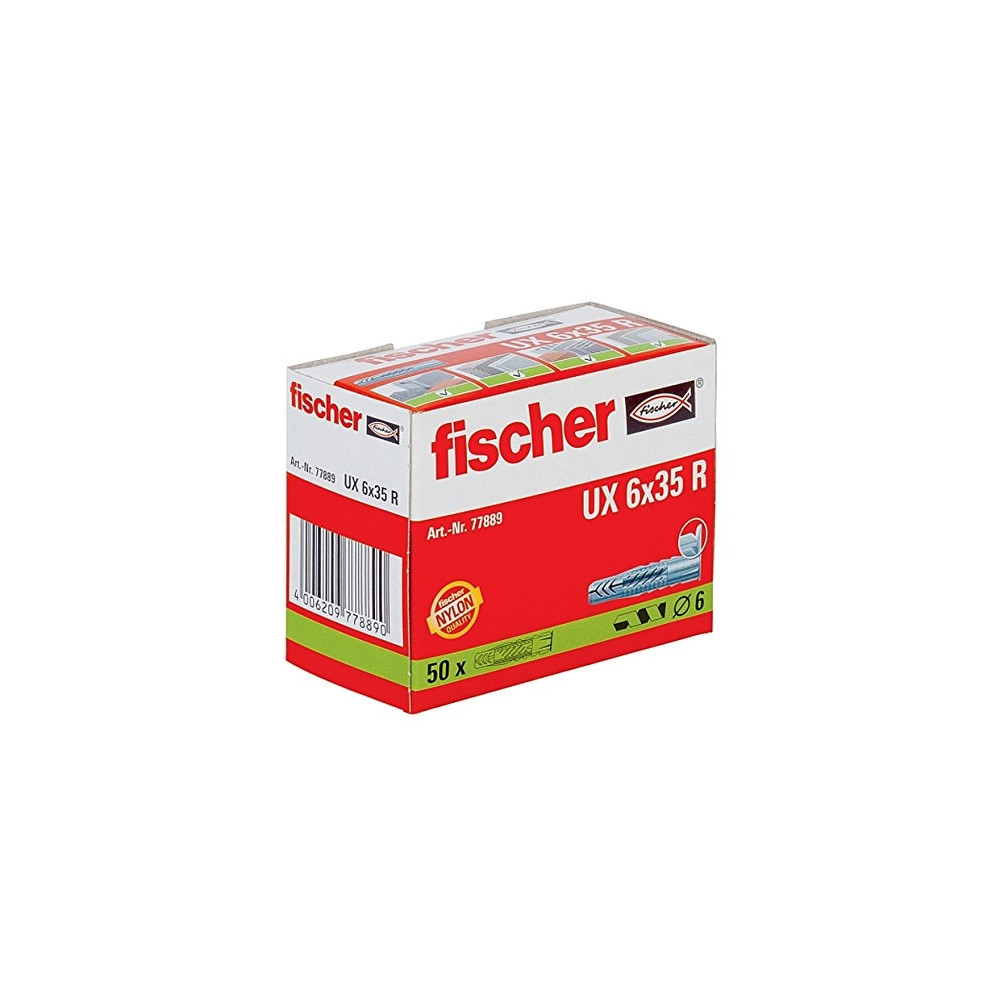 Produktbild för Fischer 77889, Väggplugg, Autoklaverad lättbetong, Tegel, Be...