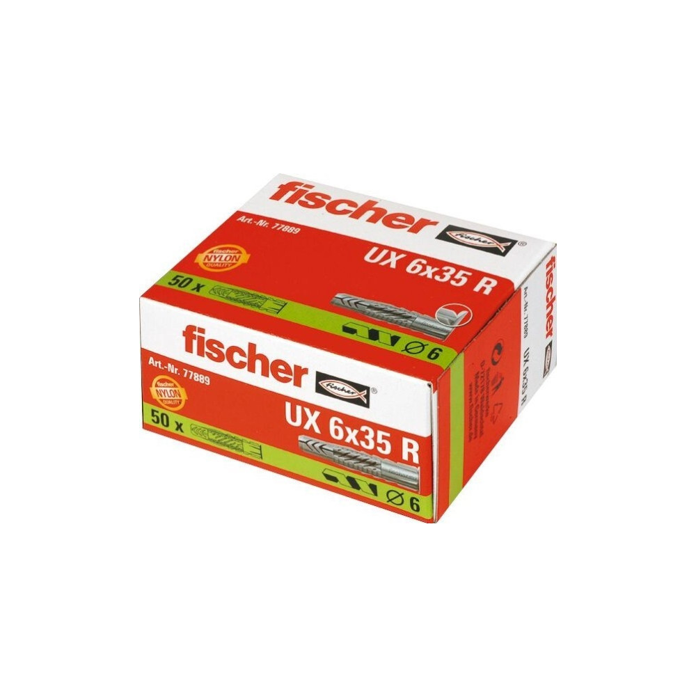 Produktbild för Fischer 77889, Väggplugg, Autoklaverad lättbetong, Tegel, Be...