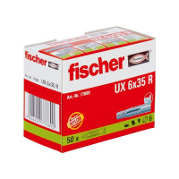 Produktbild för Fischer 77889, Väggplugg, Autoklaverad lättbetong, Tegel, Be...