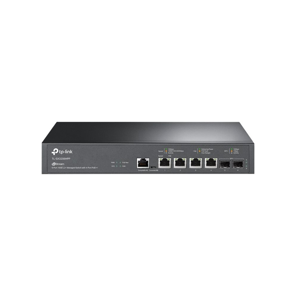 Produktbild för TP-Link JetStream TL-SX3206HPP V1 - switch - 6 portar - Administrerad - rackmonterbar