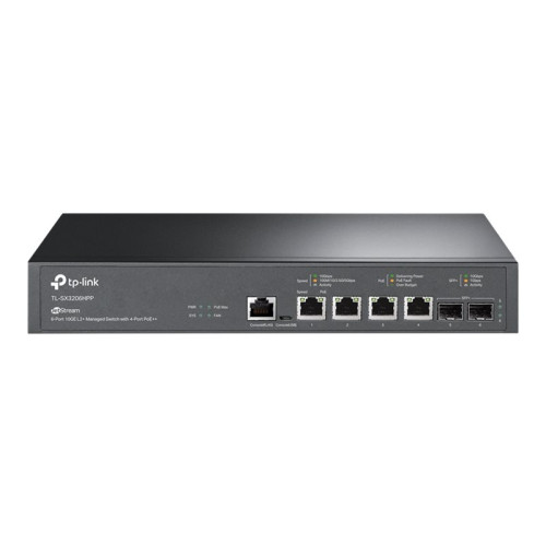 TP-LINK Technologies TP-Link JetStream TL-SX3206HPP V1 - switch - 6 portar - Administrerad - rackmonterbar