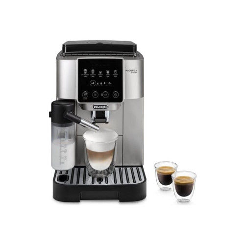 Delonghi De'Longhi Magnifica Start ECAM220.80.SB - automatisk kaffekokare med cappuccinatore - 15 bar - silver/svart - Kaffebryggare
