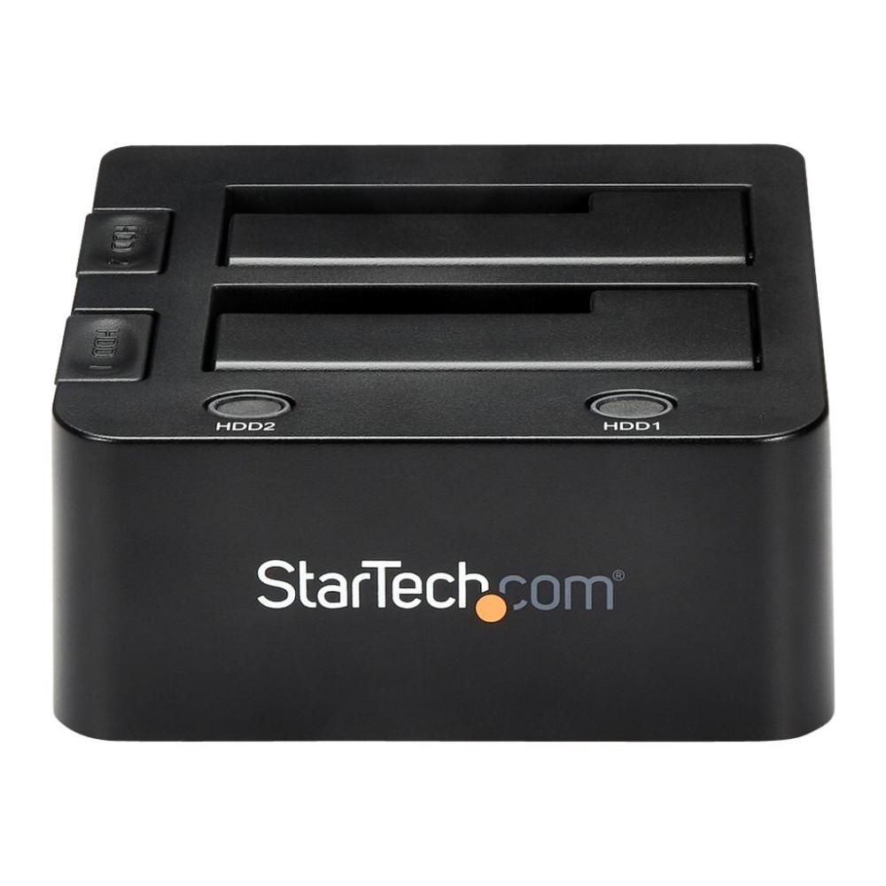 Produktbild för StarTech.com Dual-Bay USB 3.0 to SATA Hard Drive Docking Station, USB Hard Drive Dock, External 2.53.5 SATA IIIIII, SSDHDD Docking Station, Hot-Swap Hard Drive Bay - Top-Loading - kontrollerkort - SATA 6Gb/s - USB 3.0