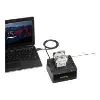 Produktbild för StarTech.com Dual-Bay USB 3.0 to SATA Hard Drive Docking Station, USB Hard Drive Dock, External 2.53.5 SATA IIIIII, SSDHDD Docking Station, Hot-Swap Hard Drive Bay - Top-Loading - kontrollerkort - SATA 6Gb/s - USB 3.0