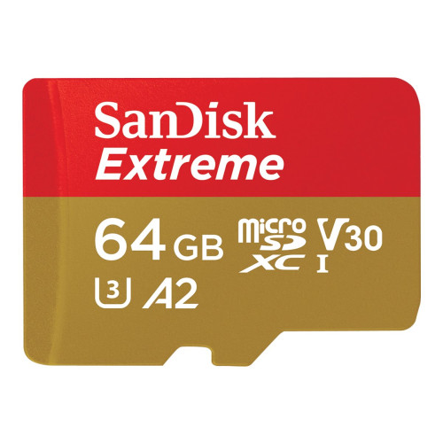 SANDISK Extreme - flash-minneskort - 64 GB - mikroSDXC UHS-I - Övrigt inom minneskort