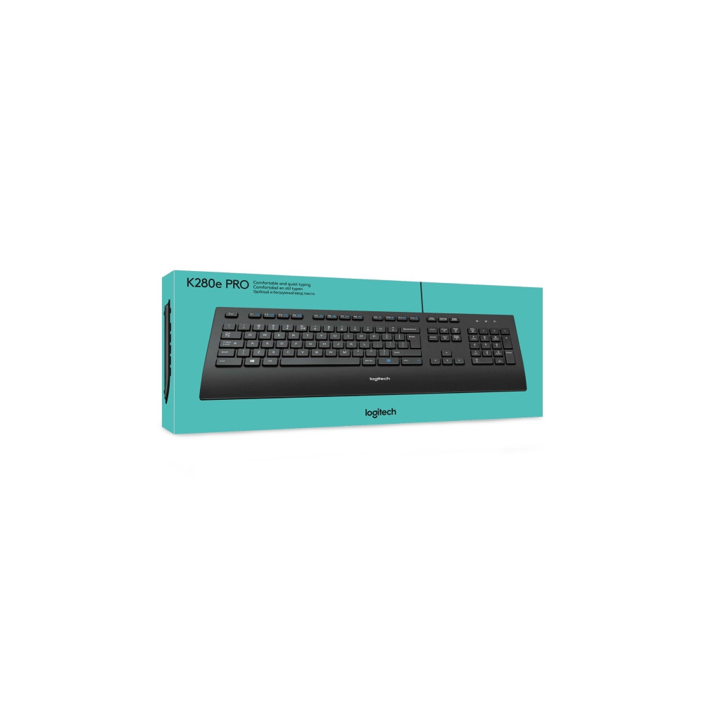 Produktbild för Logitech Corded K280e - tangentbord - USA, internationellt Inmatningsenhet
