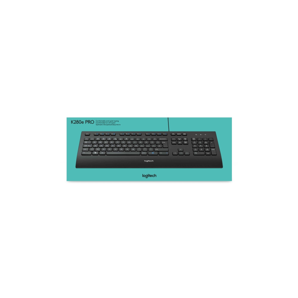 Produktbild för Logitech Corded K280e - tangentbord - USA, internationellt Inmatningsenhet