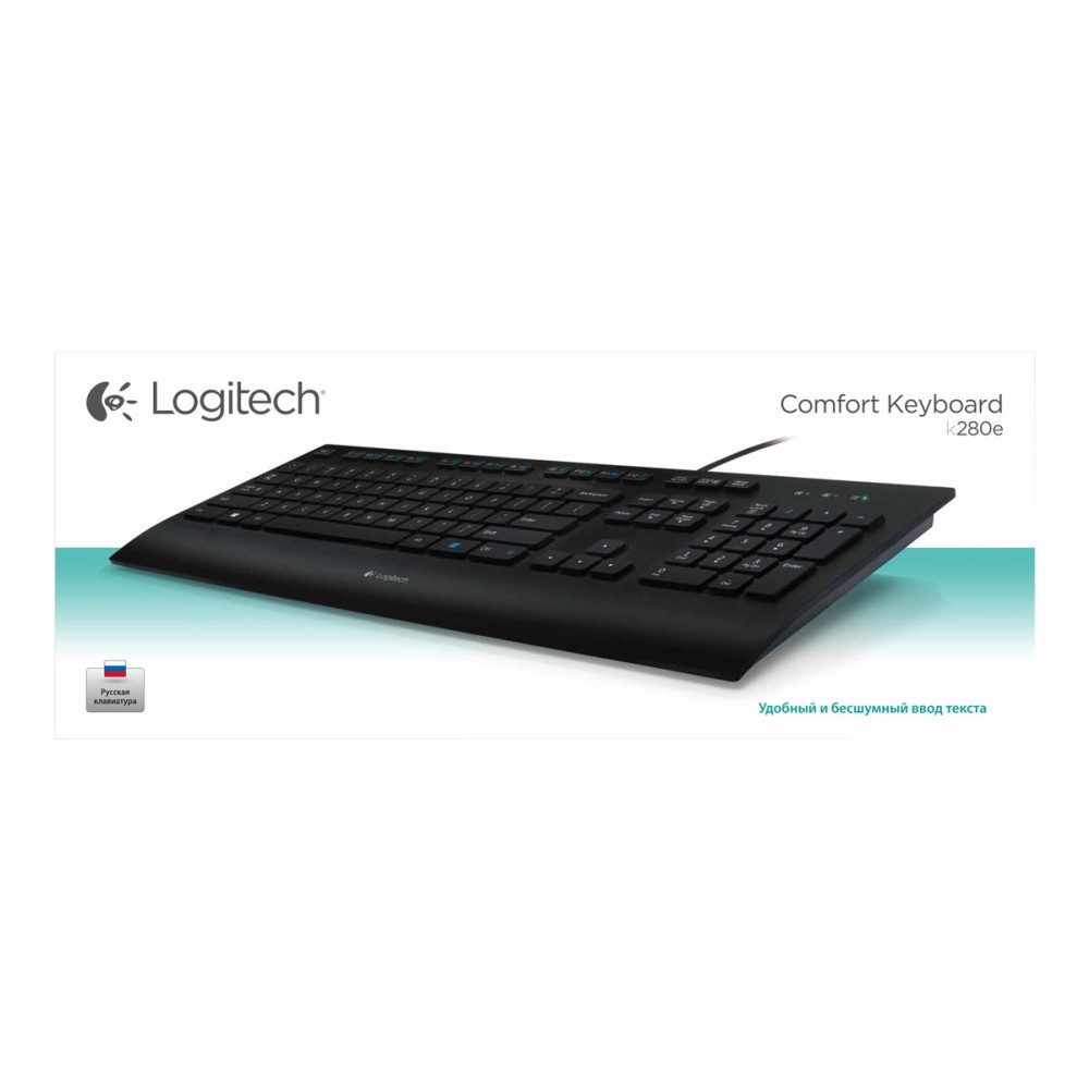 Produktbild för Logitech Corded K280e - tangentbord - USA, internationellt Inmatningsenhet