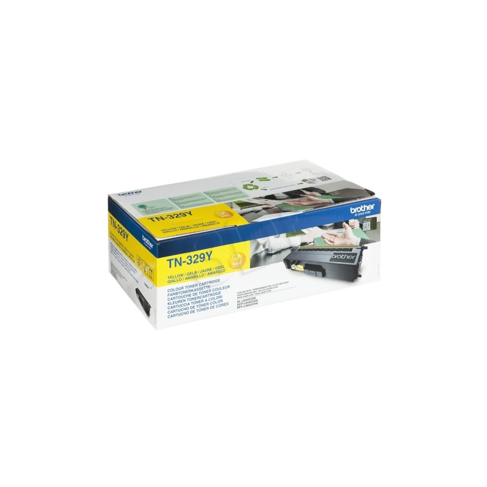 Produktbild för Brother TN329Y - gul - original - tonerkassett