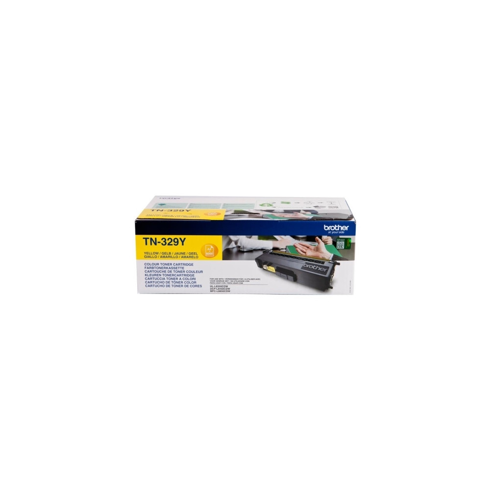 Produktbild för Brother TN329Y - gul - original - tonerkassett