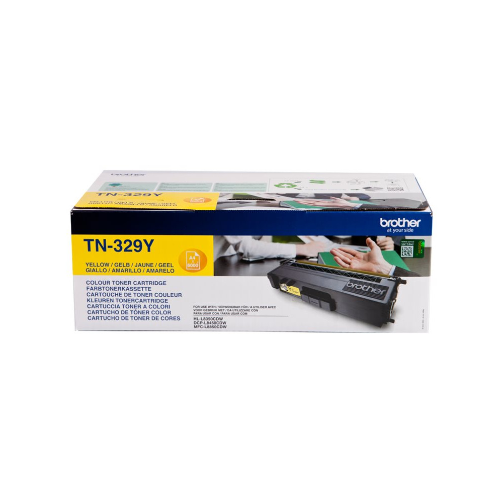 Produktbild för Brother TN329Y - gul - original - tonerkassett