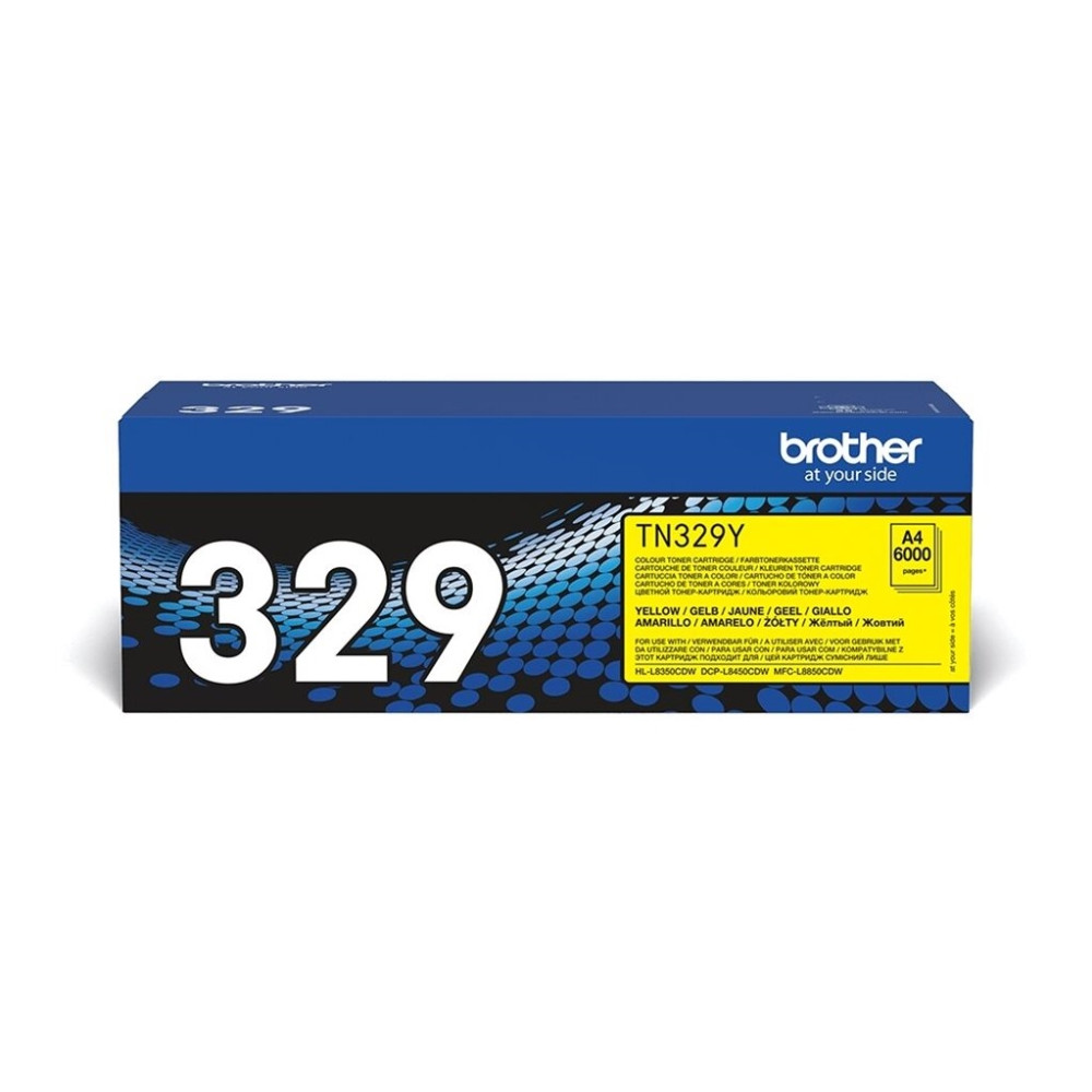 Produktbild för Brother TN329Y - gul - original - tonerkassett