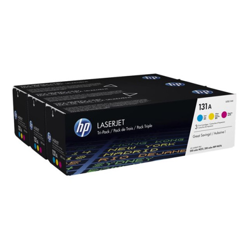 HP HP 131A - 3-pack - gul, cyan, magenta - original - LaserJet - tonerkassett (U0SL1AM)