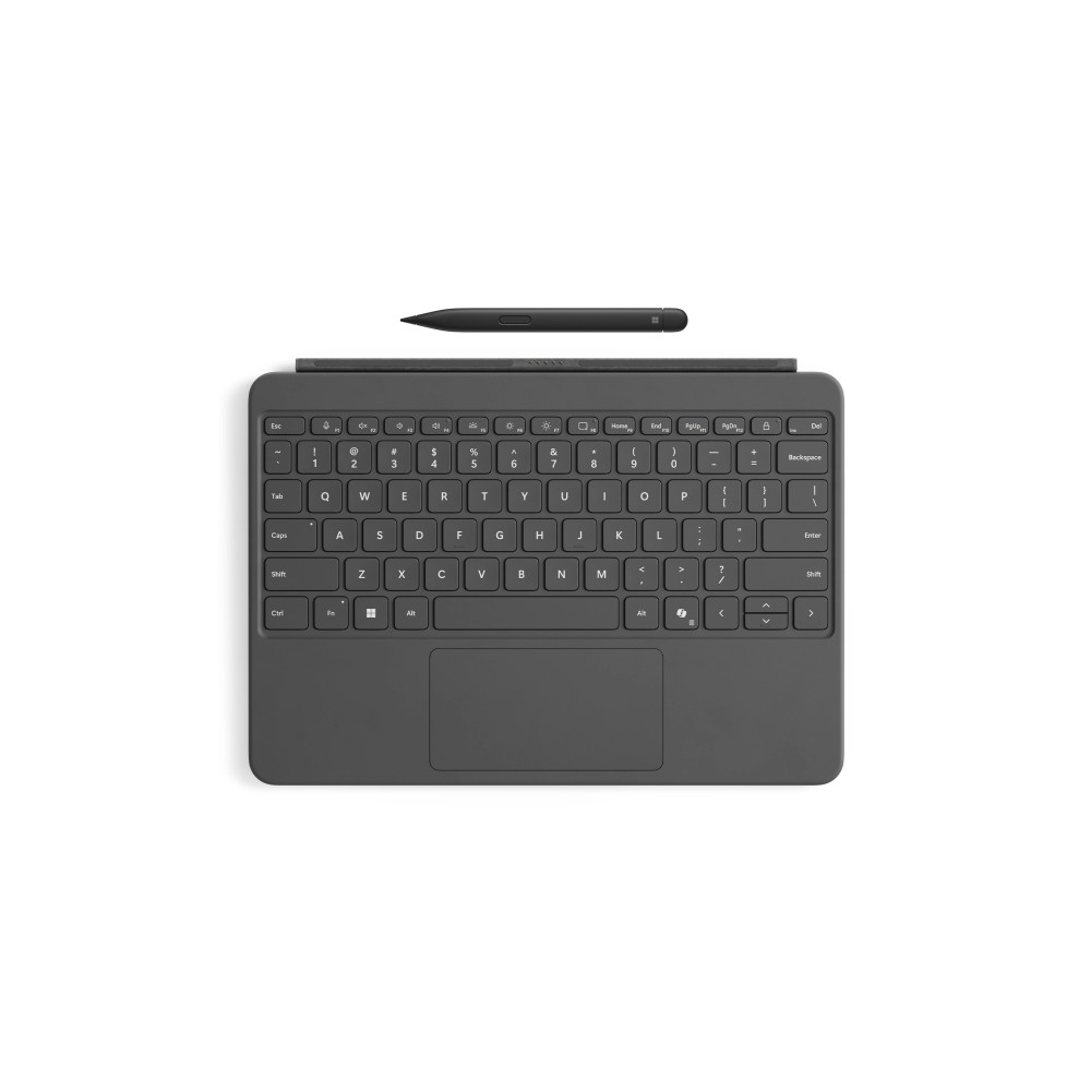 Produktbild för Microsoft Surface Pro Keyboard - 12-inch - tangentbord full size - med pekplatta, accelerometer - skiffer - med Slim Pen Inmatningsenhet