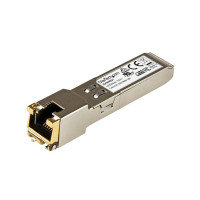 Produktbild för Startech HPE JD089B Compatible SFP Module, 1000BASE-T, SFP to RJ45 Cat6/Cat5e, 1GE Gigabit Ethernet SFP, RJ-45 (Copper) 100m, HPE 5820AF, 12500, 5500, 1Gbps Mini GBIC Transceiver SFP - Lifetime Warranty (JD089BST) - SFP-sändar/mottagarmodul (mini-GBIC) - 