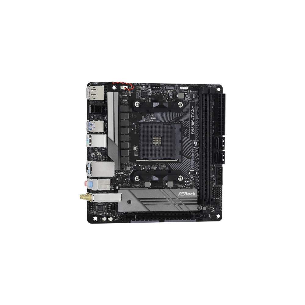 Produktbild för ASRock B550M-ITX/ac - moderkort - mini ITX - Socket AM4 - AMD B550