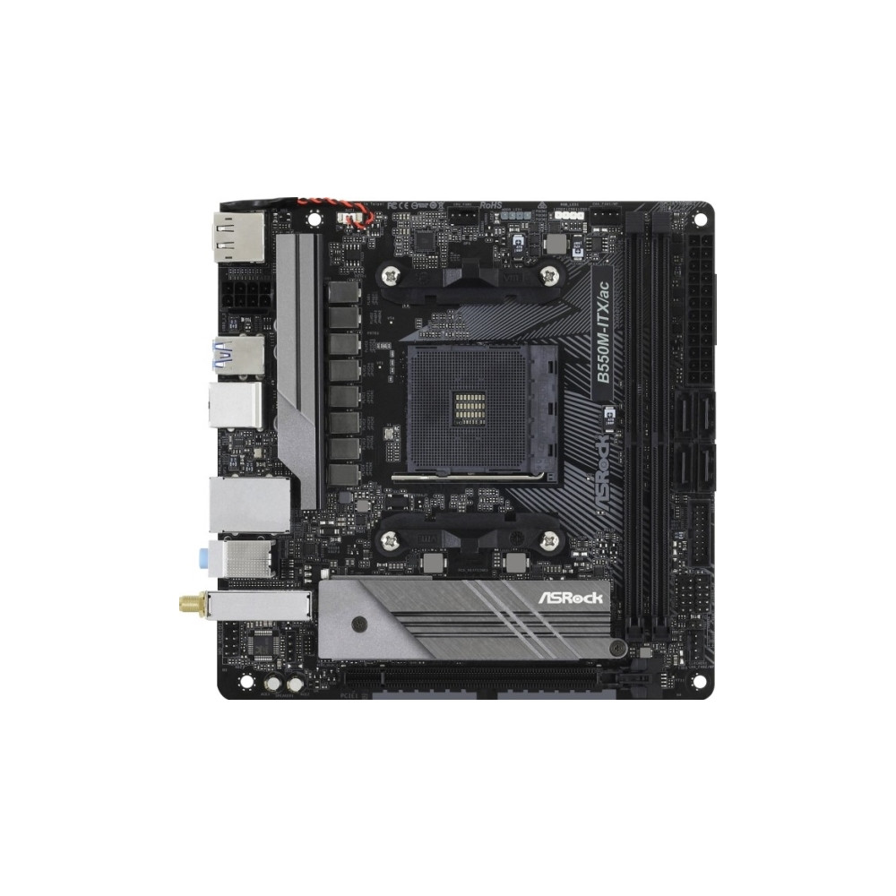 Produktbild för ASRock B550M-ITX/ac - moderkort - mini ITX - Socket AM4 - AMD B550