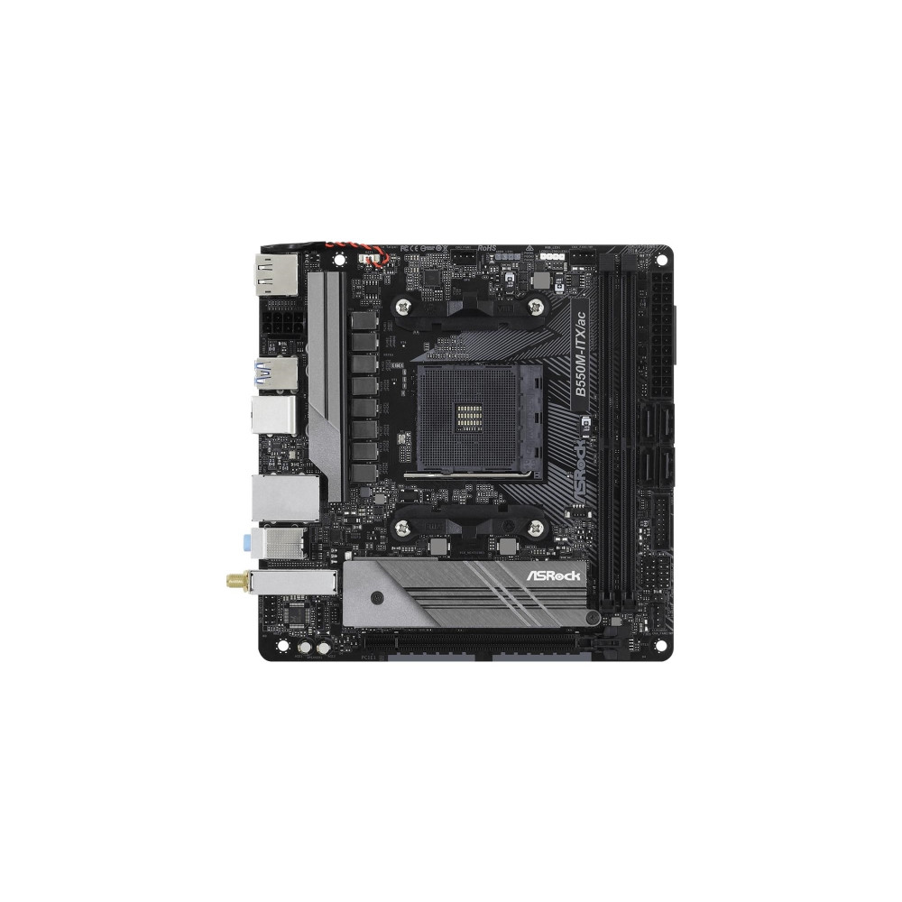 Produktbild för ASRock B550M-ITX/ac - moderkort - mini ITX - Socket AM4 - AMD B550