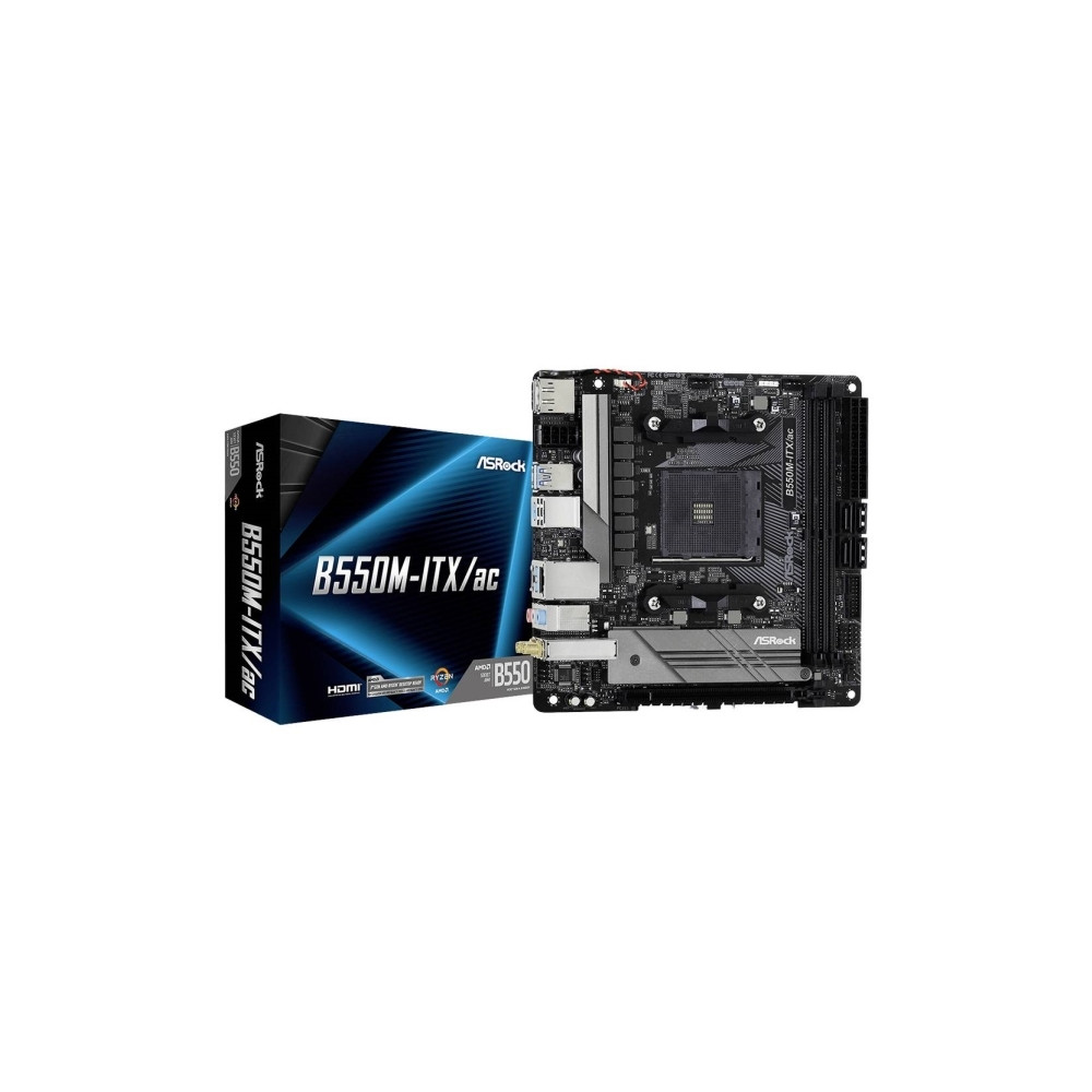 Produktbild för ASRock B550M-ITX/ac - moderkort - mini ITX - Socket AM4 - AMD B550
