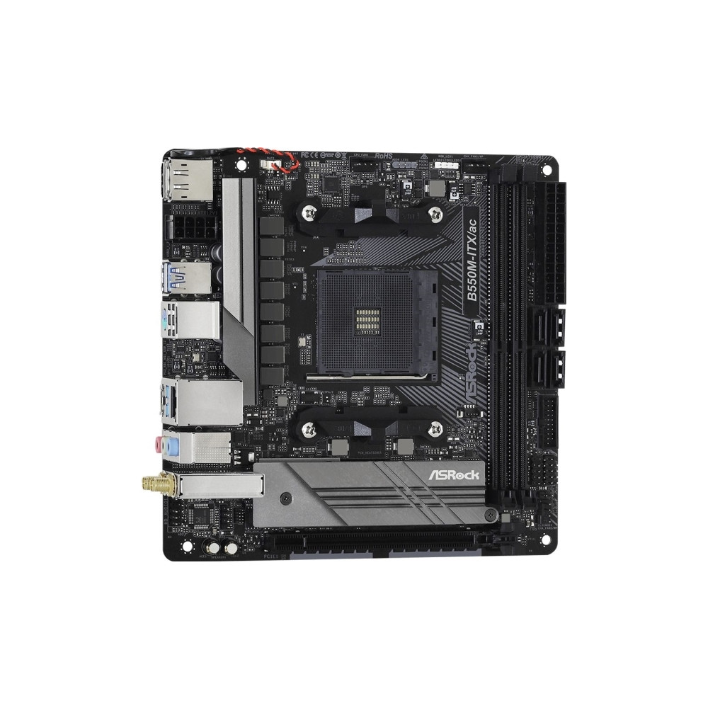 Produktbild för ASRock B550M-ITX/ac - moderkort - mini ITX - Socket AM4 - AMD B550