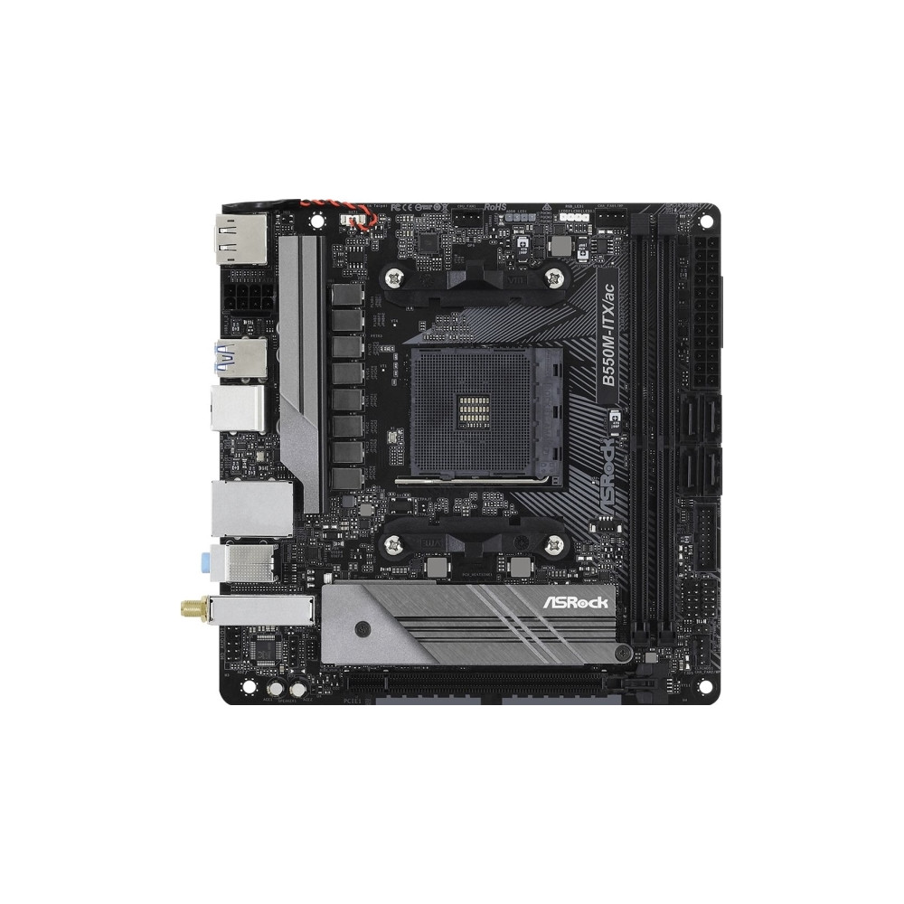 Produktbild för ASRock B550M-ITX/ac - moderkort - mini ITX - Socket AM4 - AMD B550