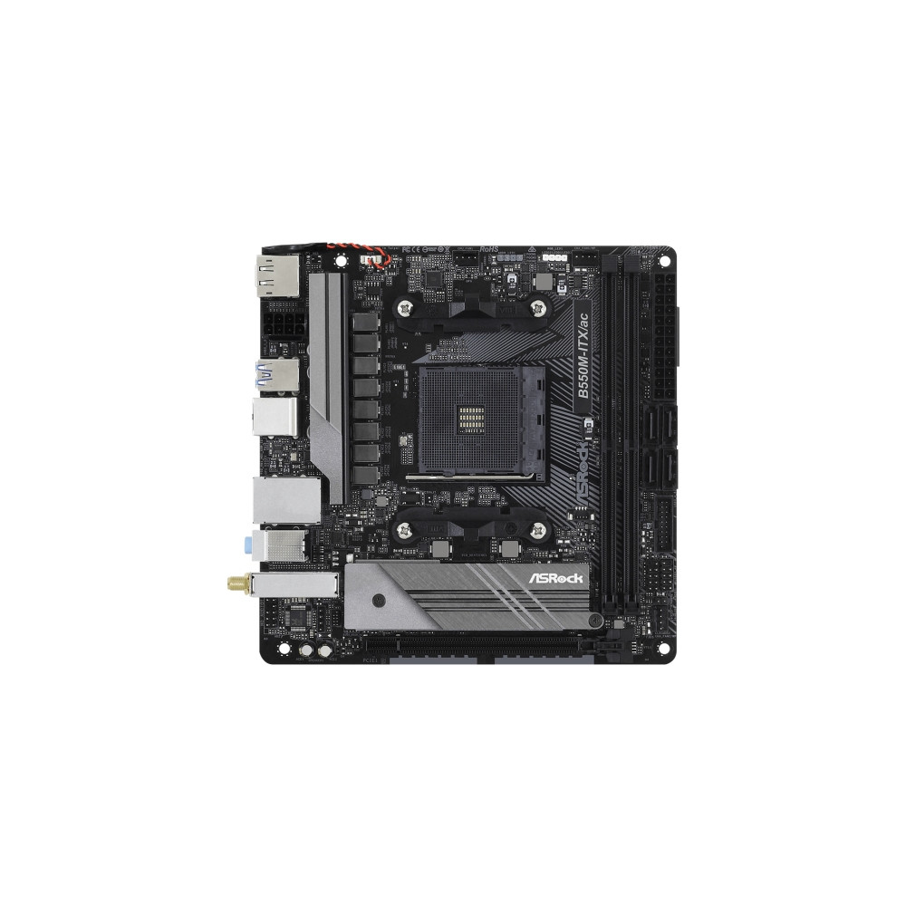 Produktbild för ASRock B550M-ITX/ac - moderkort - mini ITX - Socket AM4 - AMD B550