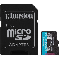 Produktbild för Kingston Canvas Go! Plus - flash-minneskort - 64 GB - mikroSDXC UHS-I