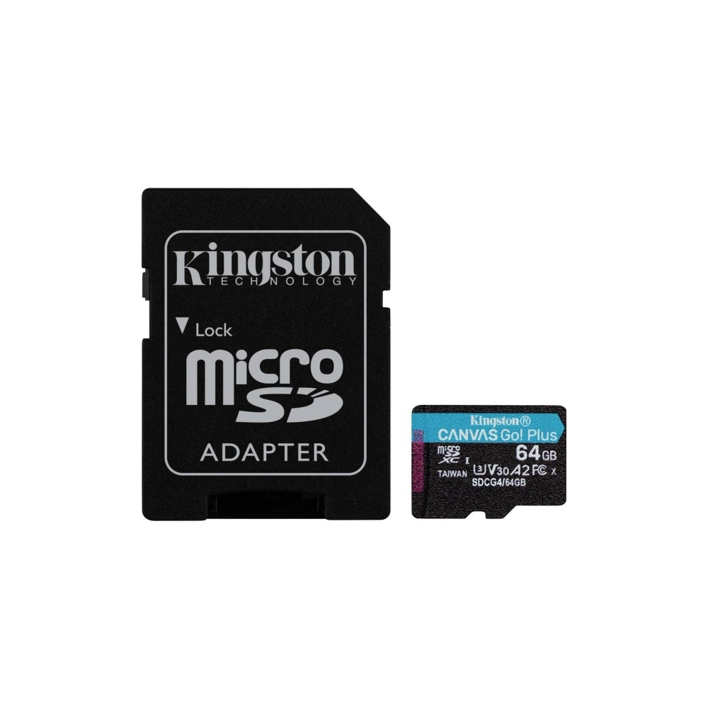 Produktbild för Kingston Canvas Go! Plus - flash-minneskort - 64 GB - mikroSDXC UHS-I
