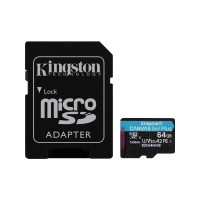 Produktbild för Kingston Canvas Go! Plus - flash-minneskort - 64 GB - mikroSDXC UHS-I