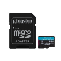 Produktbild för Kingston Canvas Go! Plus - flash-minneskort - 64 GB - mikroSDXC UHS-I